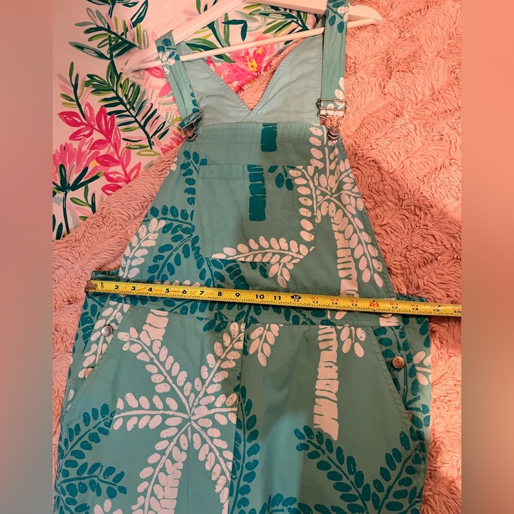 Lilly Pulitzer Teal and White Overalls - Picture 11 of 12